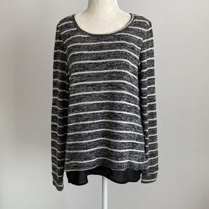 Larry Levine Striped Sweater w/ Flare Back